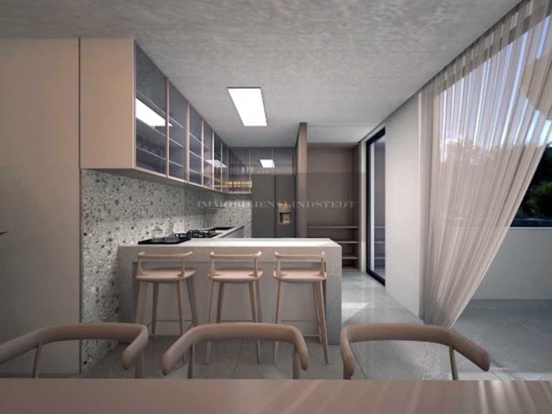 Open fitted kitchen