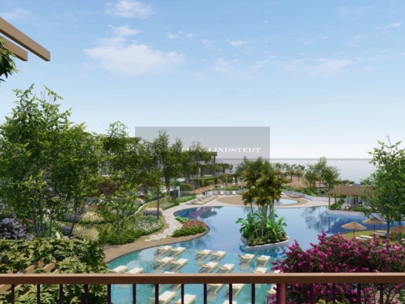 Terrasse mit Poolblick